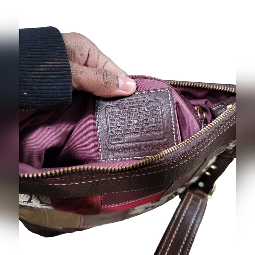 Vintage Coach Patchwork Shoulder Bag - Picture 4 of 12